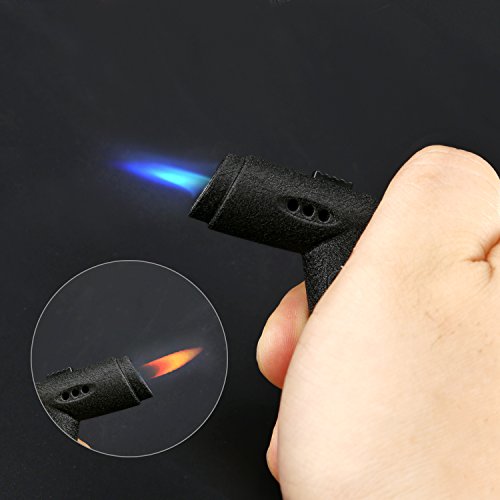 Jet Torch Cigar Lighter with Soft or Jet Flame Function and Butane Gas Visible Window, Fuel Refillable Windproof Cigarette Lighter