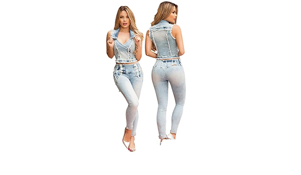 Colombian Butt Lift Jean Top Set 1362AS 