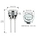 Owfeel Toilet Tank Button Dual Push Flushing Toilet Button 48mm Toilet Button Replaced Flush Button with Thread Diameter