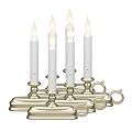 Xodus Innovations FPC1525P Battery Operated LED Window Candle with Sensor, Aged Pewter (Pack of 6)