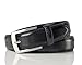 Sportoli Mens Classic Stitched Genuine Leather Uniform Belt - Black (58)