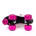 Skate Gear Soft Classic Faux Leather Roller Skates (Classic Pink, Women's 10 / Men's 9)