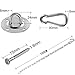 E EVERKING Hanging Kits Hammock Chair Swing Hooks&Carabiners with 100cm Stainless Steel Chain Heavy Duty 440LB Capacity for Hammock Stand,Swing Chair,Hammocks,Indoor Outdoor Suspension Ceiling Hooks