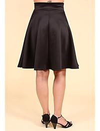 Sidecca 1950 "S Retro Midi de cintura alta de rodilla longitud a-line acampanado Skater Falda