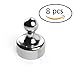 GlasMag Silver Magnetic Accessory Kit for Glass Whiteboards: 8 Chrome Pawns + Mighty Marker Holder + Classic Eraser