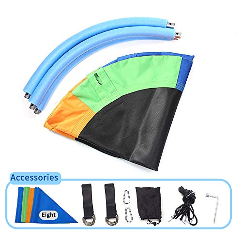 Saucer Tree Swing Seat with Straps and Flags Giant 40 Inches Saucer Swing Outdoor Play for Kids