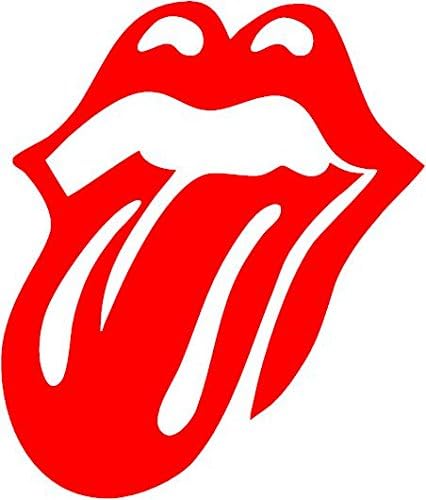 All About Families Rolling Stones Lips Kiss ~ Red Die Cut Oracal Vinyl Window Sticker/Tool Box/laptops / iPad/Phone / CAR/Truck / Decal with Alcohol PAD ~ Size 3" X 3.5"