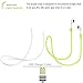 VIMVIP Fluorescence Strap Compatible for AirPods iPhone Xs/iPhone 7 Airpod Fashionable Fluorescence Sport Serise [Transparent + Green Fluoresence] Compatible for AirPods (2 Pack)