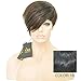 VRZ Short Human Hair Wigs Cute Pixie Cut Wigs Medium Cap Size Color 1B (XJK)