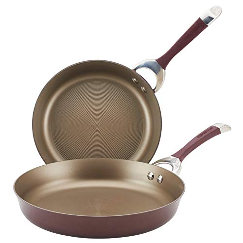 Circulon 87530 Symmetry Hard Anodized Nonstick Frying Pan Set / Fry Pan Set / Hard Anodized Skillet Set - 10 Inch and 12 Inch, Merlot Circulon 87530 Symmetry Hard Anodized Nonstick Frying Pan Set / Fry Pan Set / Hard Anodized Skillet Set - 10 Inch and 12 Inch, Merlot