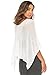 Back From Bali Womens Cotton Shrug Poncho, Lightweight Summer Shrug Pullover Sweater White