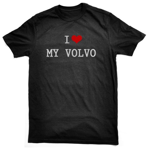 I LOVE MY VOLVO T-SHIRT, black, by Bertie, free worldwide shipping