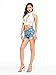 PERSUN Women's Plunge High Neck Lace Backless Bikini Crop Top,White1,Medium