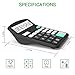 Calculators Desktop, Splaks 2 Pack Standard Functional Desk Calculators Solar and AA Battery Dual Power Electronic Office Calculator with 12-Digit Large Display (1 Basic Black & 2 Updated Silver)