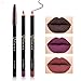 Bibmmo Waterproof Lip Liner Pencil Long Lasting Lipliner Pen Women Makeup Cosmetic Paint Brushes