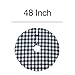 VGIA 48 inch Christmas Tree Skirtrt White and Black Buffalo Check Tree Skirt Christmas Decoration