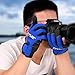 Goture Outdoor Sport 2 Cut Fingers Gloves Anti-Slip Skidproof for Fishing Hunting Riding Cycling (Blue)