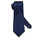 Barry.Wang Plaid Ties Check Mens Necktie Set with Handkerchief Cufflinks Classic Stripe Blue Navy Solid