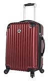 Lucas Outlander Carry On Hard Case 20 inch Expandable Rolling Suitcase With Spinner Wheels (20in, Burgundy)