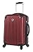 Lucas Outlander Carry On Hard Case 20 inch Expandable Rolling Suitcase With Spinner Wheels (20in, Burgundy)