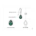 JewelryPalace Pear Gemstones Birthstone 5.4ct Green Nano Russian Simulated Emerald Dangle Earrings For Women Solid 925 Sterling Silver