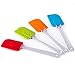 Silicone Spatulas - 10 Inch (Set of 4), Dishwasher Safe, Soft and Flexible - Won't Chip Crack Dent or Rust Heat Resistant Kitchen Utensils - Essential Cooking Gadget and Bakeware Tool