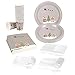 Christmas Santa Party Supplies – Serves 24 – Includes Plastic Knives, Spoons, Forks, Paper Plates, Napkins, and Cups Perfect for Christmas Holidays