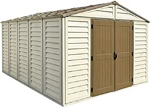 duramax 10x13 woodbridge plus vinyl shed kit w/ foundation