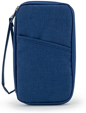 Multiple Passport Wallet Travel Document Organizer Travel Wallet with Hand Strap