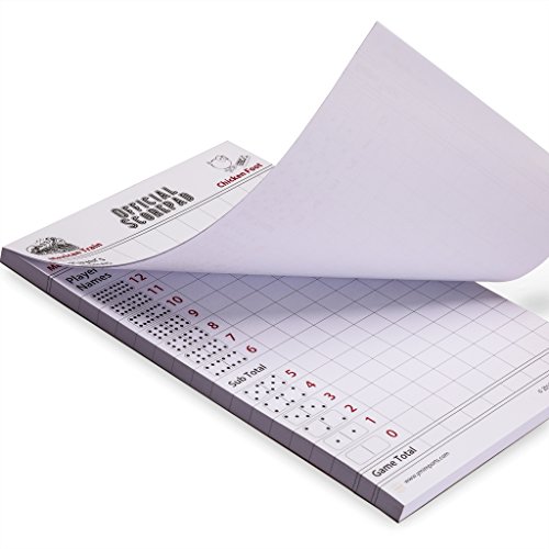 60 Sheet Scorepad for Mexican Train / Chicken Foot Dominoes
