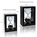 Sand Timer Hourglass Black Set, Time Management System, 60 Minute/1 Hour & 10 Minute with Protective Wooden Box - Perfect for Office Decor