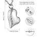 HooAMI Cremation Jewelry for Ashes Forever In My Heart Urn Necklace Memorial Pendant