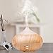Aromatherapy Essential Oil Diffuser, Ecooltronic 280ml Portable Ultrasonic Cool Mist Wishper Air Humidifier, Waterless Auto Shut-Off for Home Office Baby-Wood Grain