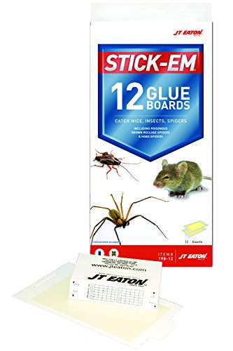 JT Eaton 198-12 Pest Catchers Glue Boards for Mice and Insects, 12-Pack