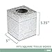Ilyapa Tissue Box Cover Square - Rustic Galvanized Metal Tissue Box Holder