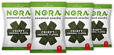 Nora Crispy Seaweed Original- Premium Seaweed Snack (4 count, 32g pack)