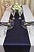 Parfair Dessin Pack of 10 Satin Table Runners 12 x 108 inch for Wedding Banquet Reception Party Decoration, Bright Silk and Smooth Fabric Party Table Runner - Navy Blue