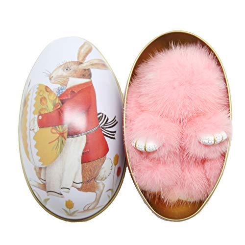 YISEVEN Mini Plüsch Kaninchen Schlüsselanhänger Osterhase Anhänger Fell Kuscheltier Hase Bommel Türdekoration Häschen… – Bild 3
