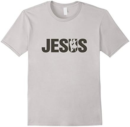 Mens Jesus Christian Dancing Design, Cool Dance Recital TShirt Small Silver
