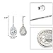 EleQueen 925 Sterling Silver Full Cubic Zirconia Teardrop Bridal Dangle Earrings for Women Wedding, Valentine's Day/Mother's Day/Christmas Jewelry Gift for Wife/Mom