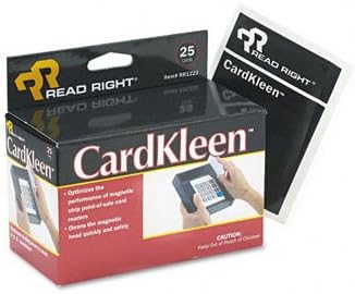 Read Right® CardKleen Magnetic Head Cleaning Cards CLEANER,SWIPE HEADS,25/BX (Pack of4)