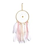 Handmade Dream Catcher Indian Wall Hanging Home and Garden Decor Ornament Craft (Pink)