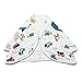 Muslin Burp Cloths Baby Burping Bibs 100% Organic Cotton 2-Pack Large 6 Layers Thick Soft Absorbent Cloth Spit Up Dribble Towels Rags for Newborns & Babies Shower Gift by ShoppeWatch BB22