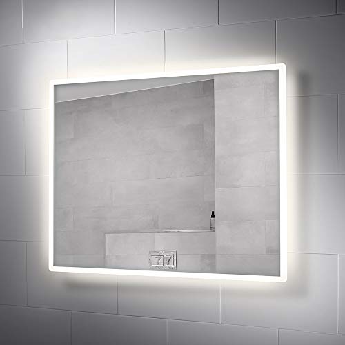 pebble grey bathroom mirror