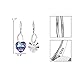 EleQueen 925 Sterling Silver CZ Love Heart French Hook Dangle Earrings Vitrail Light Made with Austrian Crystals for Women, Valentine's Day/Mother's Day/Christmas Jewelry Gift for Girlfriend/Mom