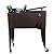 HIO 80 Qt Outdoor Patio Cooler Table On Wheels, Rolling Cooler, Dark Brown Wicker