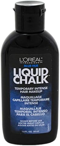 Loreal Liquid Chalk Hair Makeup - Blue Hue 1.6 Ounce (47ml) (6 Pack)