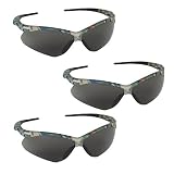 Jackson Safety V30 22609 Nemesis Safety Glasses 3020707 (3 Pair) (Camo Frame with Smoke Anti-Fog Lens)