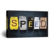 Canvas Wall Art License Plate Canvas Prints Home Artwork Decoration for Living Room,Bedroom - 12x18 inches