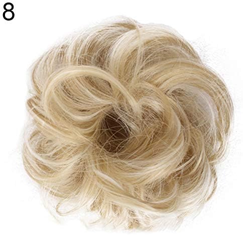 Fashion Women Hair Bun Extensions Hair Scrunchies Donut Hair Extensions Synthetic Wavy Updo Scrunchy Hairpieces Messy Hair Bun Chignons Black Brown Blonde for Hair Decoratio -Assorted Colors 8#